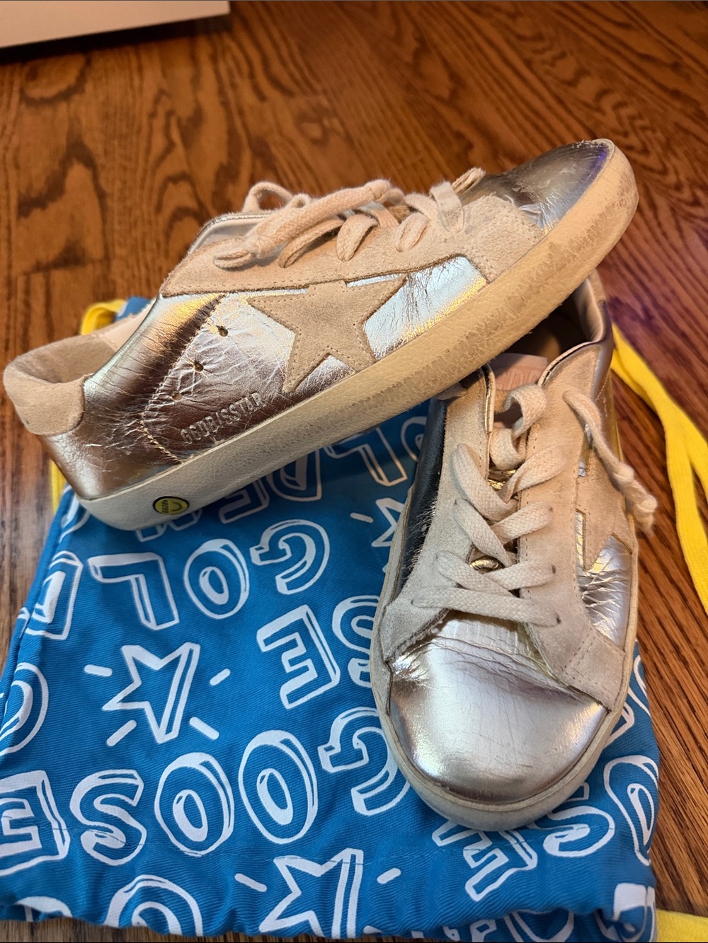 Golden Goose Kids Metallic Gold Star Sneakers